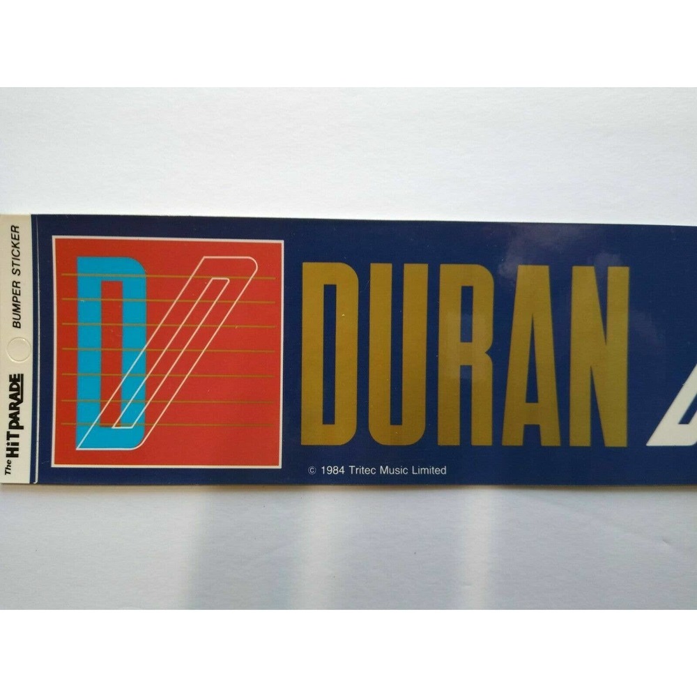 Duran Duran Bumper Sticker Original NOS Unused Bi-Rite New Wave Pop Rock 1984